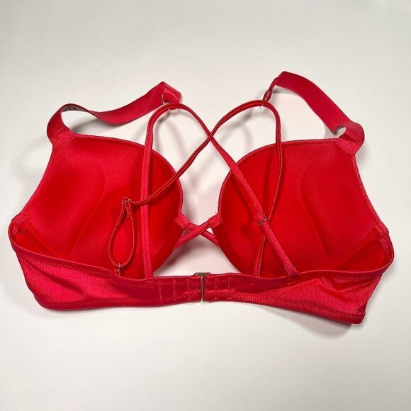 Victoria Secret 32D S Bombshell Push Up Bikini Top THONG Set LOGO Shine Strap - Picture 5 of 11